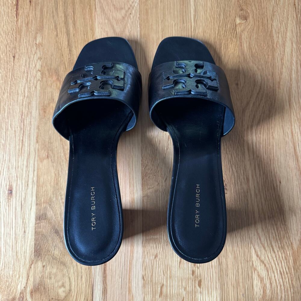 Tory Burch Ines Heeled Mule Black Size 9 - Picture 5 of 10